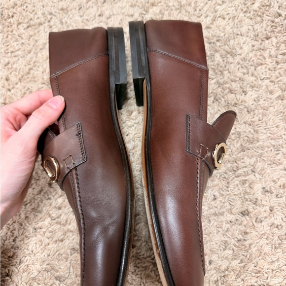 Men’s Ferragamo Brown Leather Loafers main image 5